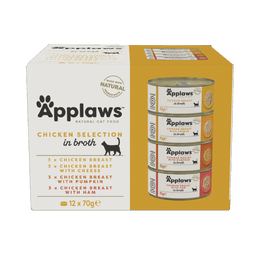 Applaws kissa purkki lajitelma kana 12x70g