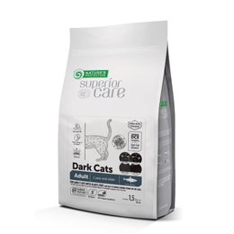 Nature's Protection Superior Care Dark Cat Adult silli viljaton 1,5 kg, t&auml;ysravinto mustille ja tummille kissoille.